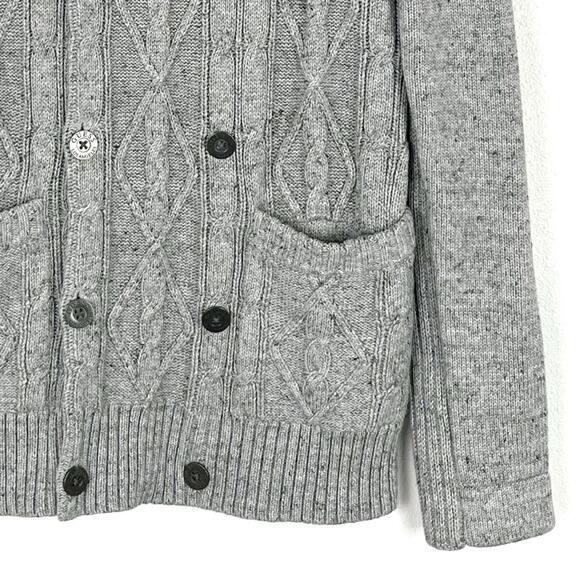Guess Cardigan Sweater High Neck Double Button Down Pockets Long Waist Medium - Picture 4 of 10